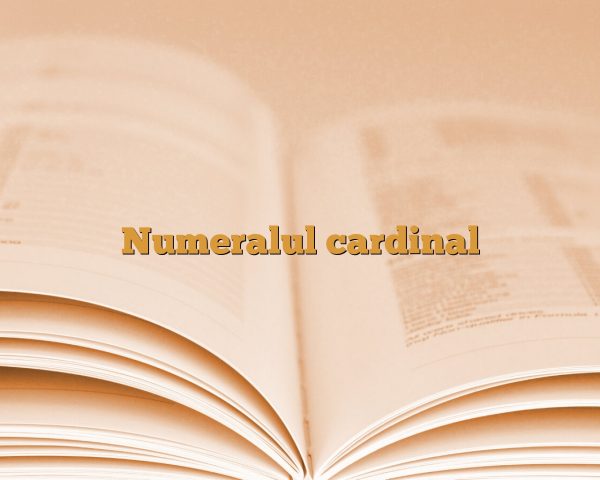 numeralul cardinal 1